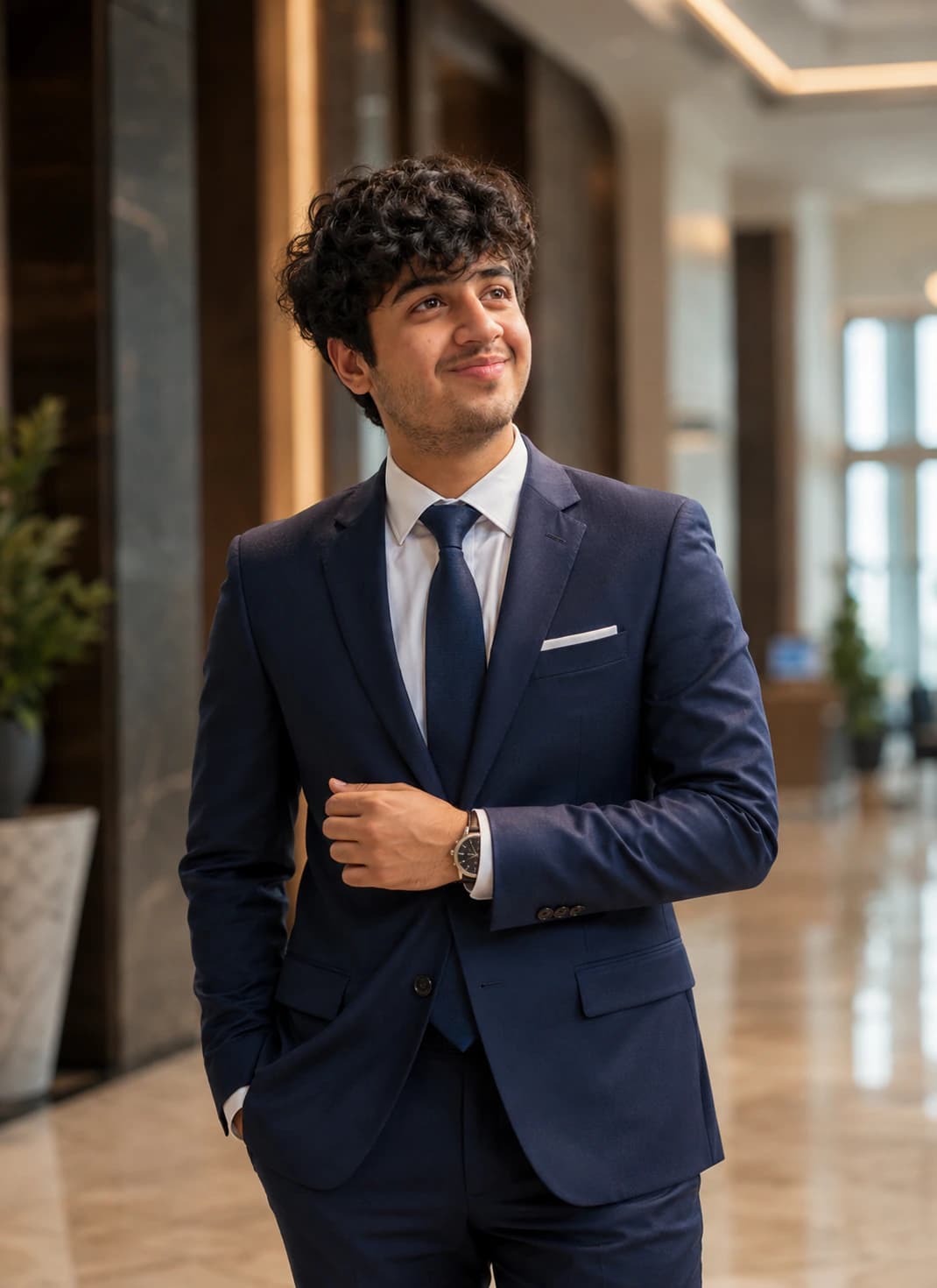 Luxury Business Professional Blazer Portrait AI photo prompt example on PromptKosh
