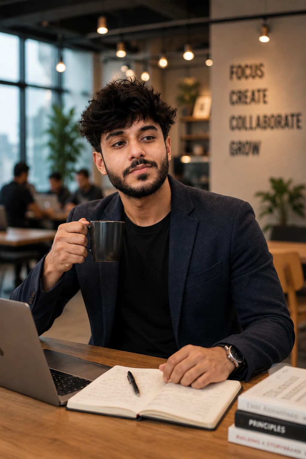 Linkedin Headshot AI photo prompt example on PromptKosh