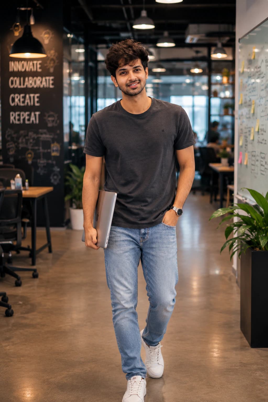 Linkedin Profile Image AI photo prompt example on PromptKosh