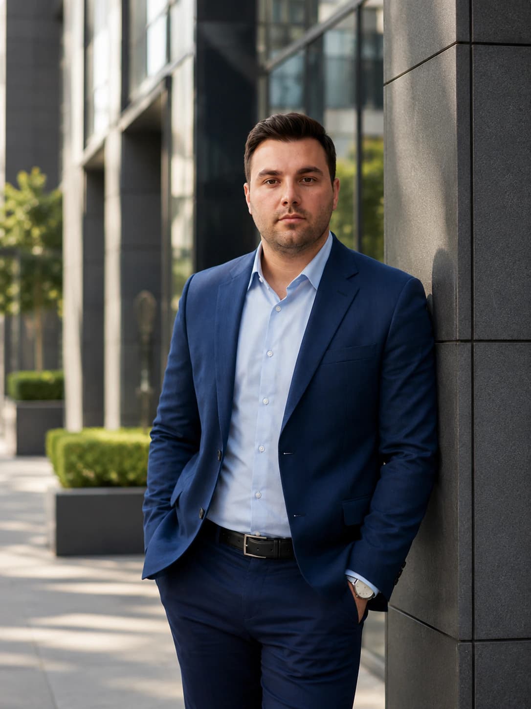 Linkedin Business Profile Headshot AI photo prompt example on PromptKosh