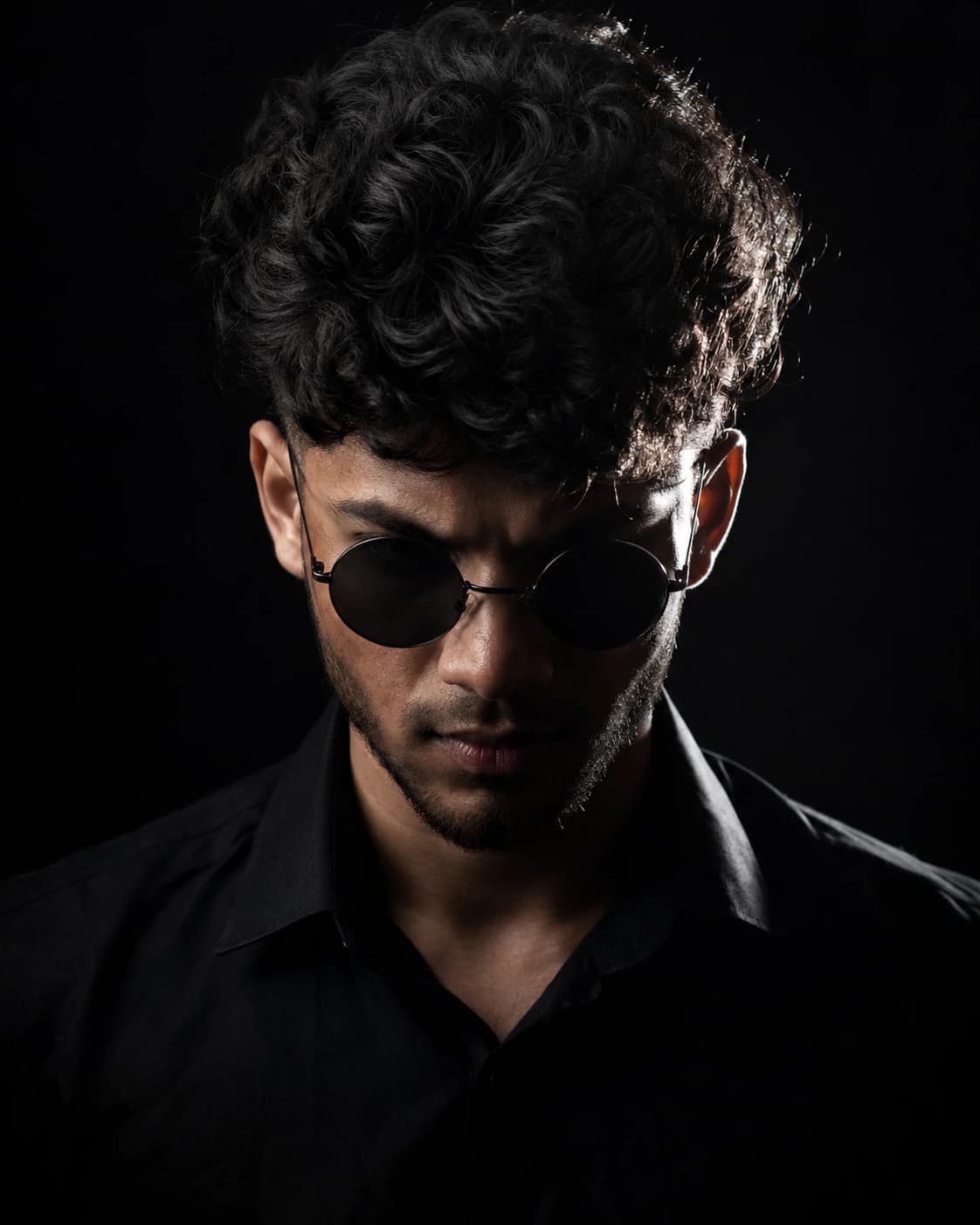 Shadow Fury – Cinematic Dark Portrait AI photo style example on PromptKosh