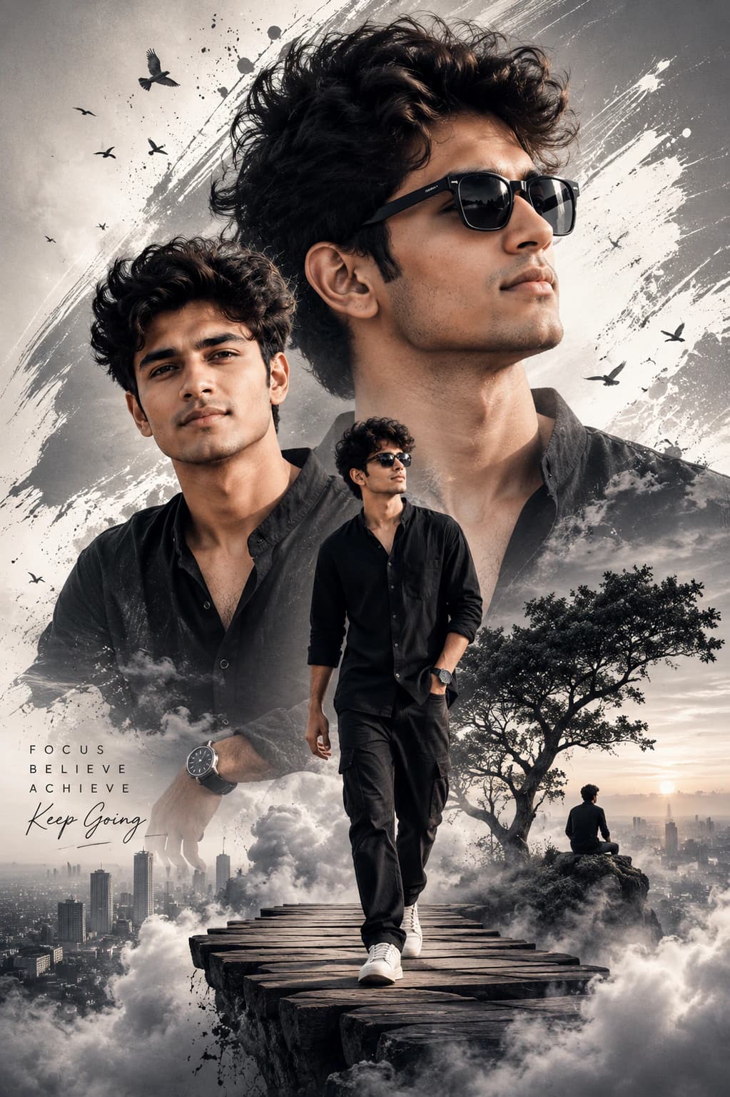 Signature Smoke Poster AI photo style example on PromptKosh
