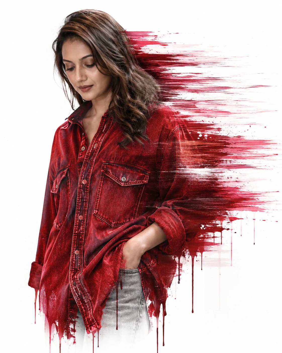 Crimson Drift AI photo style example on PromptKosh