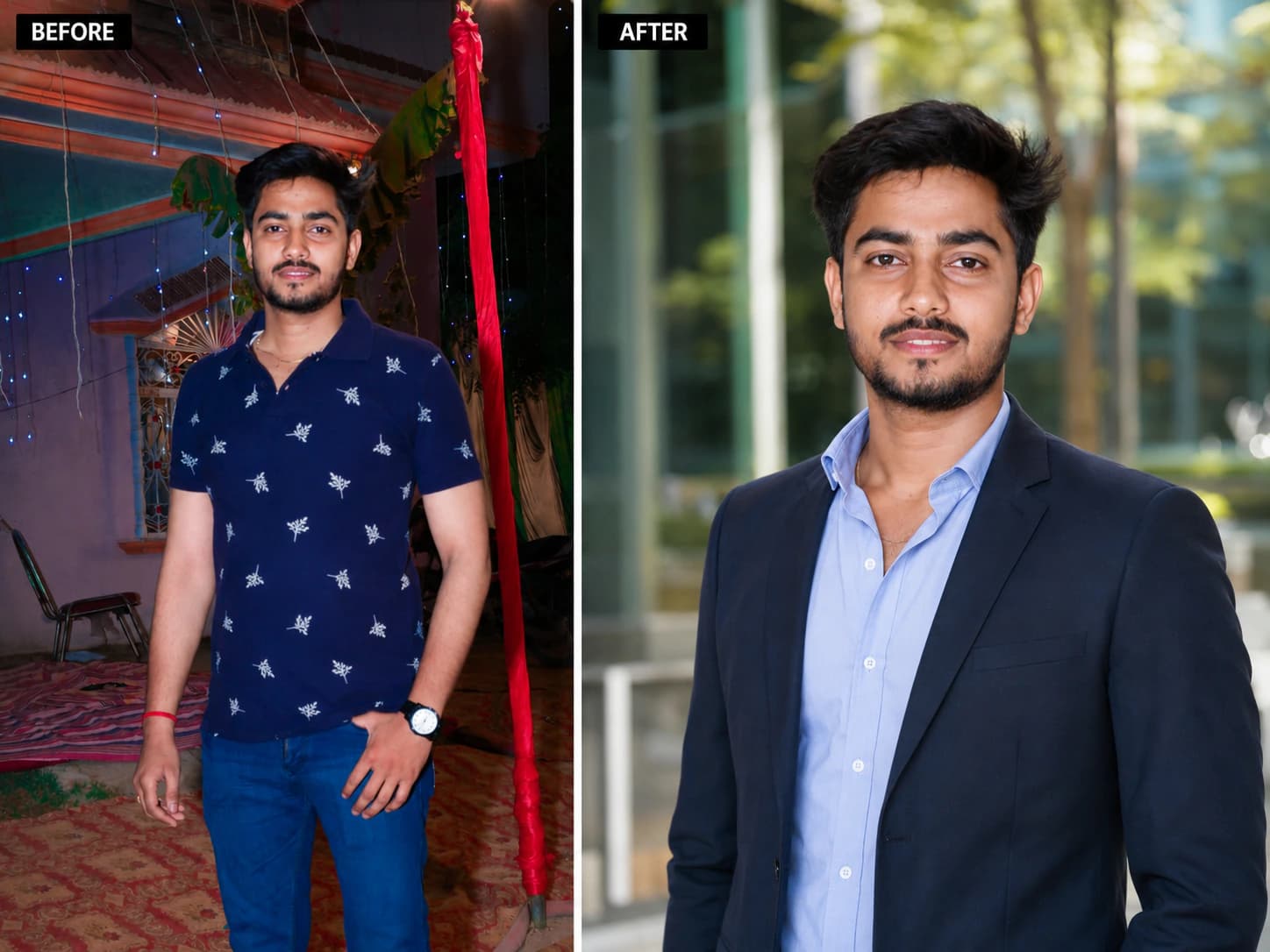 Premium Outdoor LinkedIn Portrait AI photo prompt example on PromptKosh