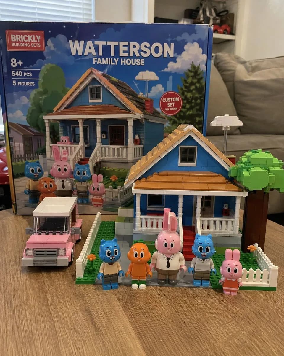 Custom Toy Building Block Set Tabletop Photo AI photo style example on PromptKosh