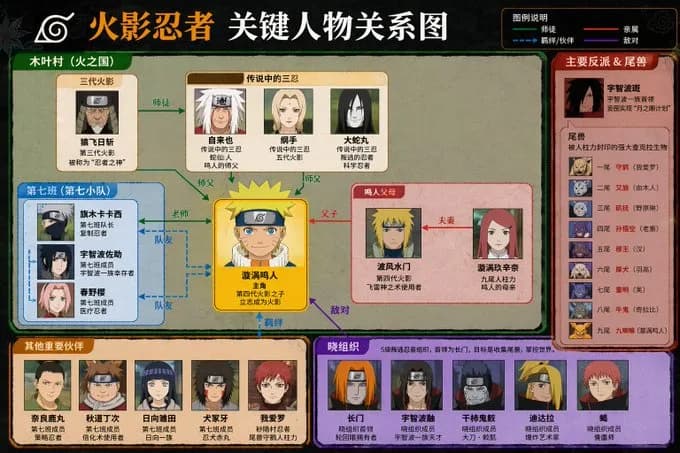 Narrative Drama Ensemble Character Relationship Map AI photo prompt example on PromptKosh
