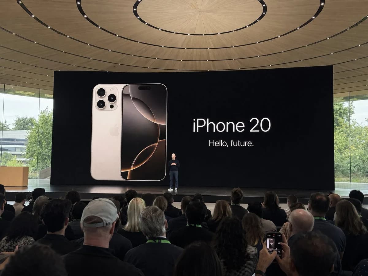Apple Park Keynote Crowd Perspective AI photo style example on PromptKosh