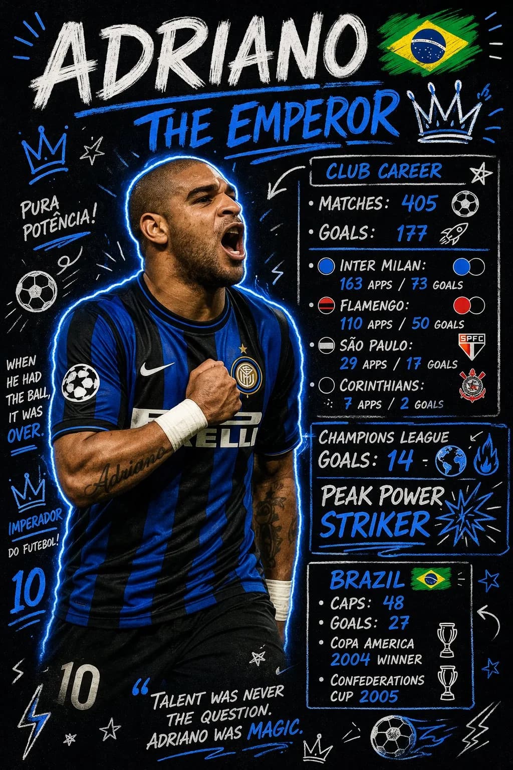 Doodle-Style Football Player Scrapbook Poster AI photo prompt example on PromptKosh