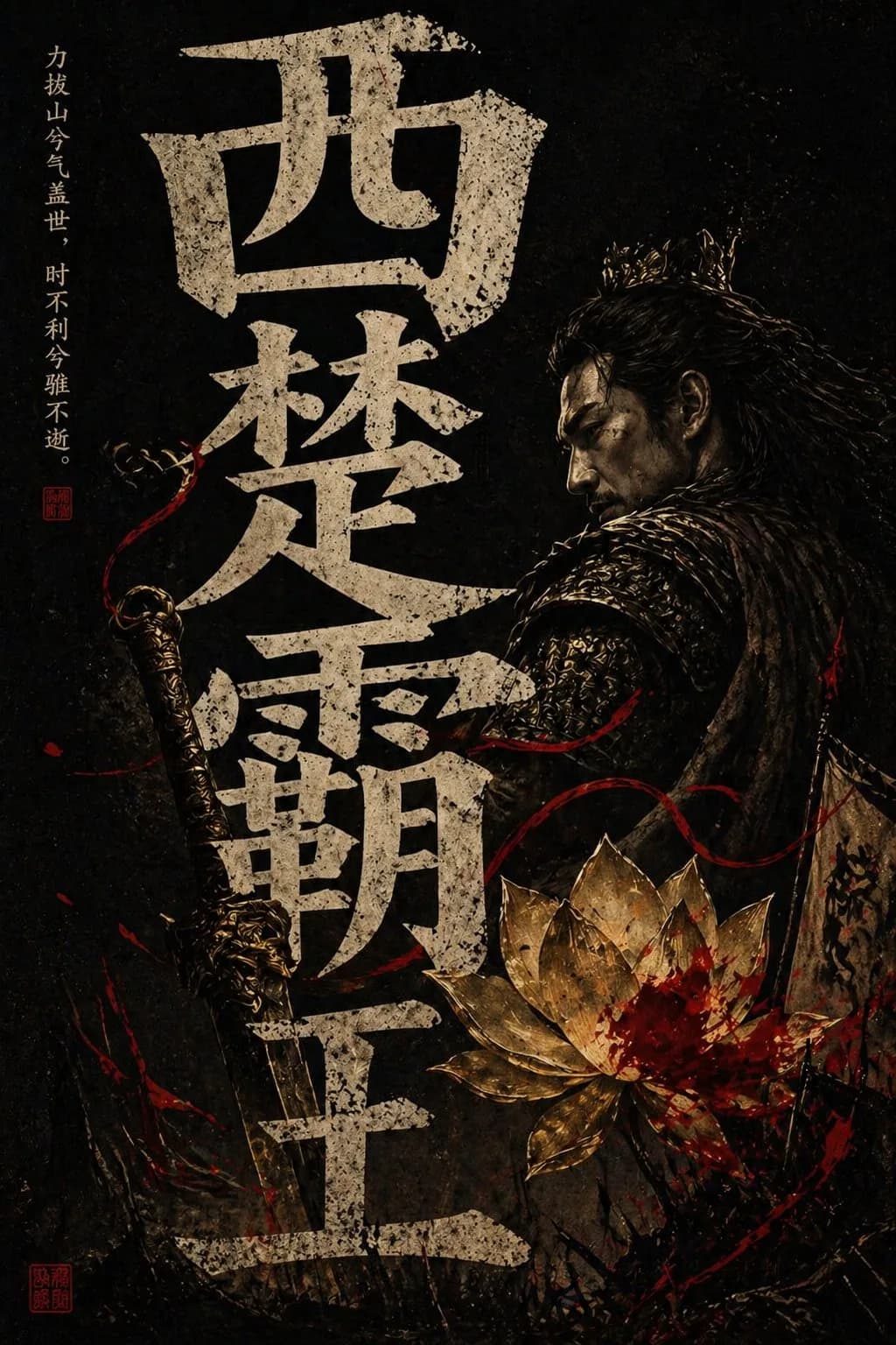 Dark Aesthetic Eastern Style Movie Poster AI photo prompt example on PromptKosh
