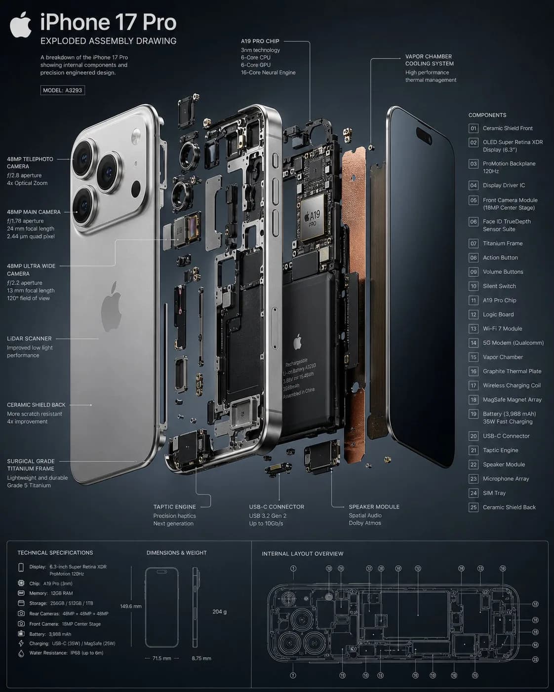 3D Detailed Exploded Assembly Drawing AI photo style example on PromptKosh