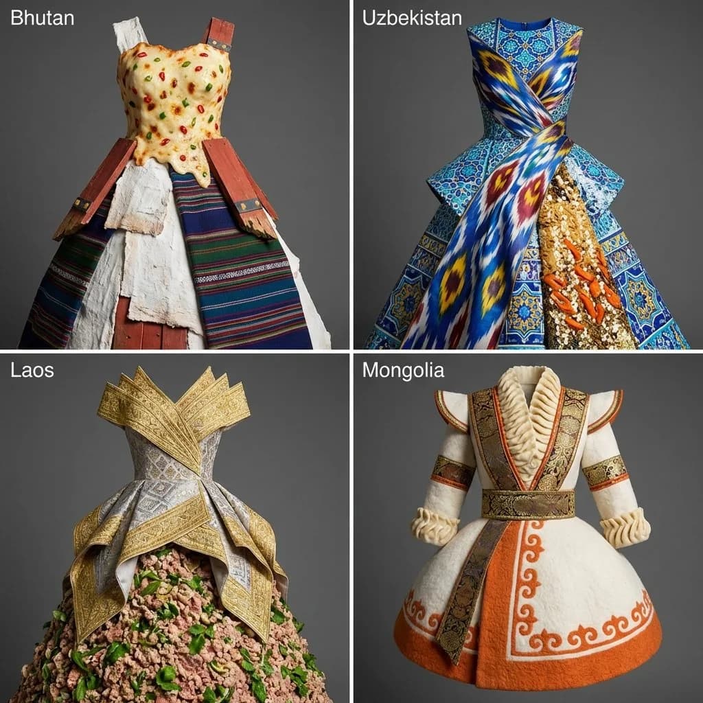 Cultural Anchor Point Fashion Design Grid AI photo style example on PromptKosh