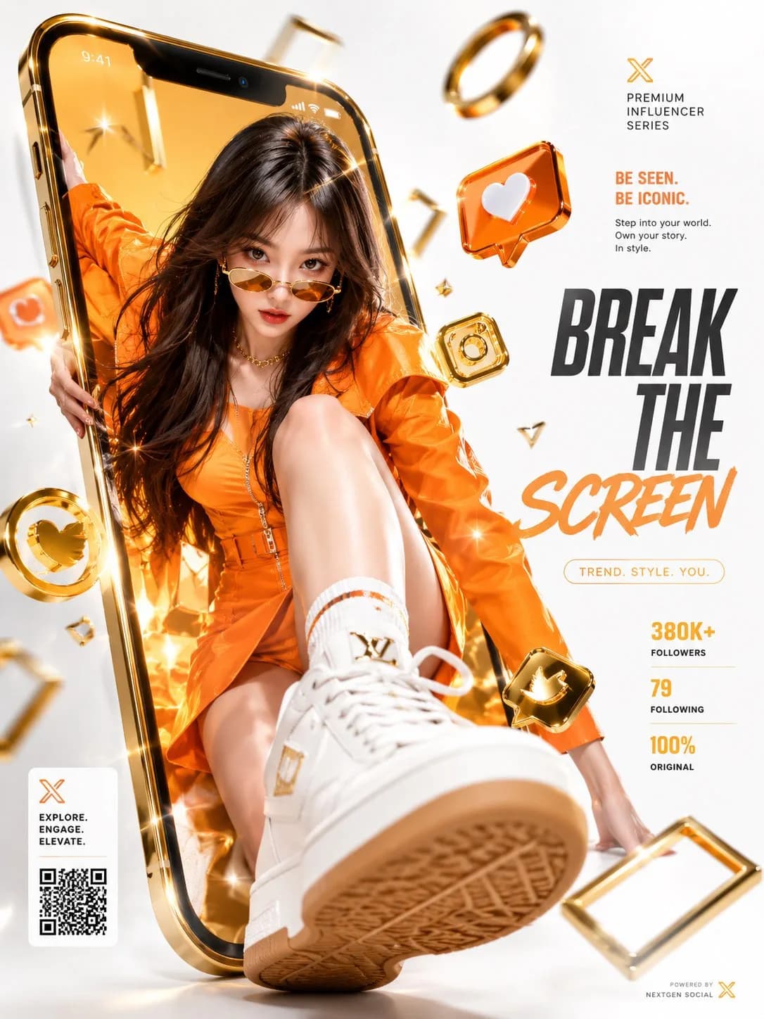 Luxury Social Media Breakthrough Advertisement AI photo prompt example on PromptKosh