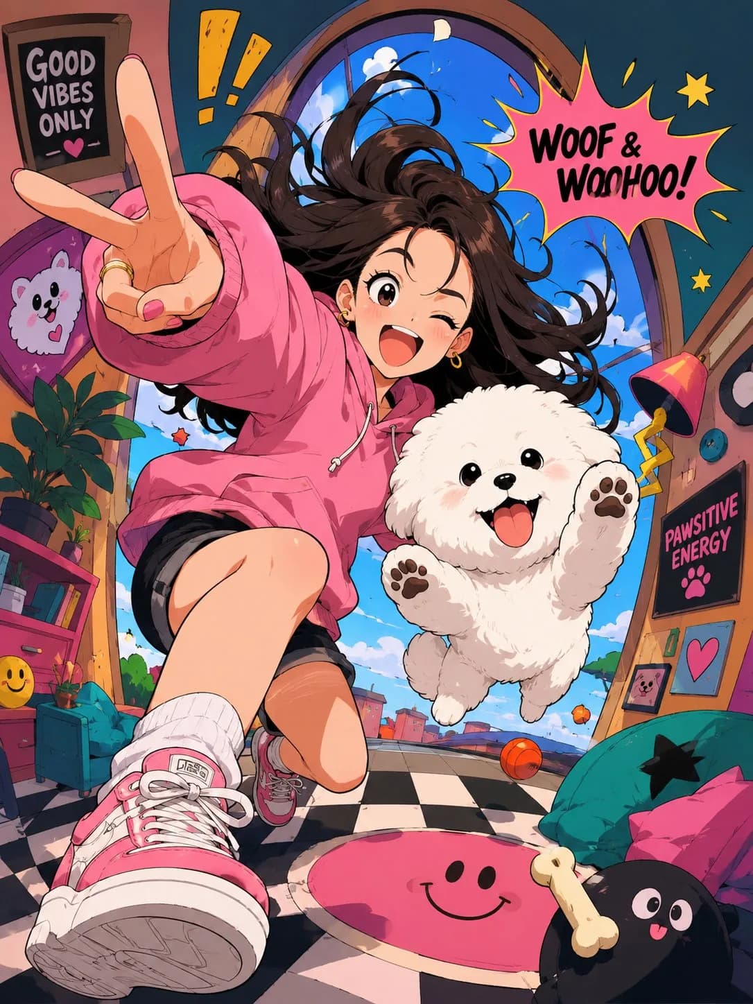 Exaggerated Anime Style Redesign AI photo prompt example on PromptKosh