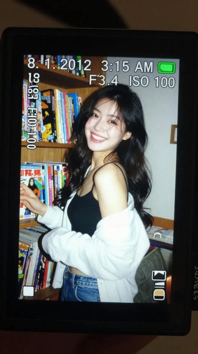 Nostalgic Digital Camera Screen Portrait AI photo style example on PromptKosh