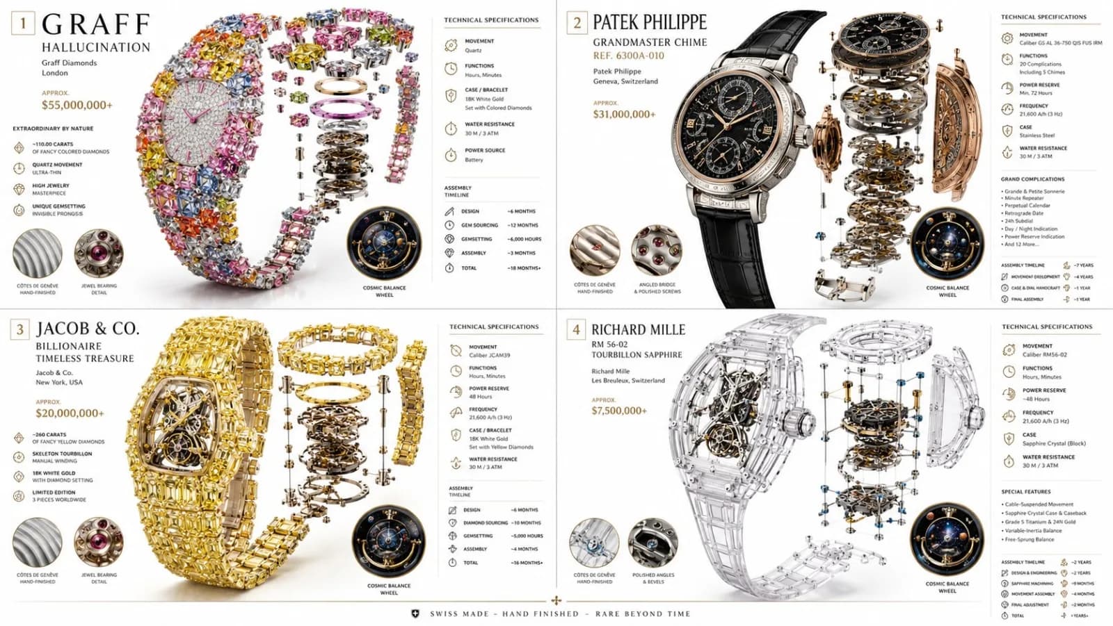Luxury Mechanical Watch Technical Guide AI photo style example on PromptKosh