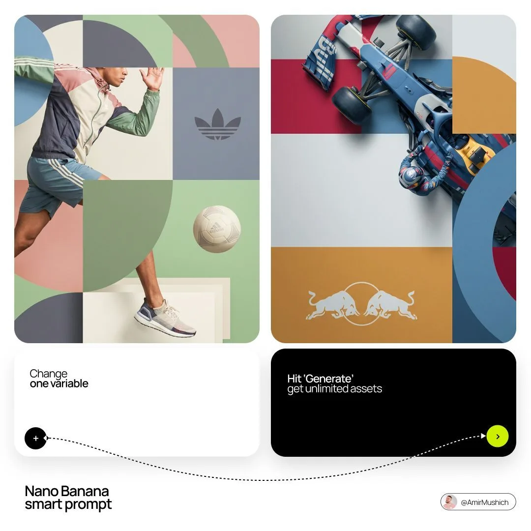 Layered Brand Editorial Poster Design AI photo prompt example on PromptKosh