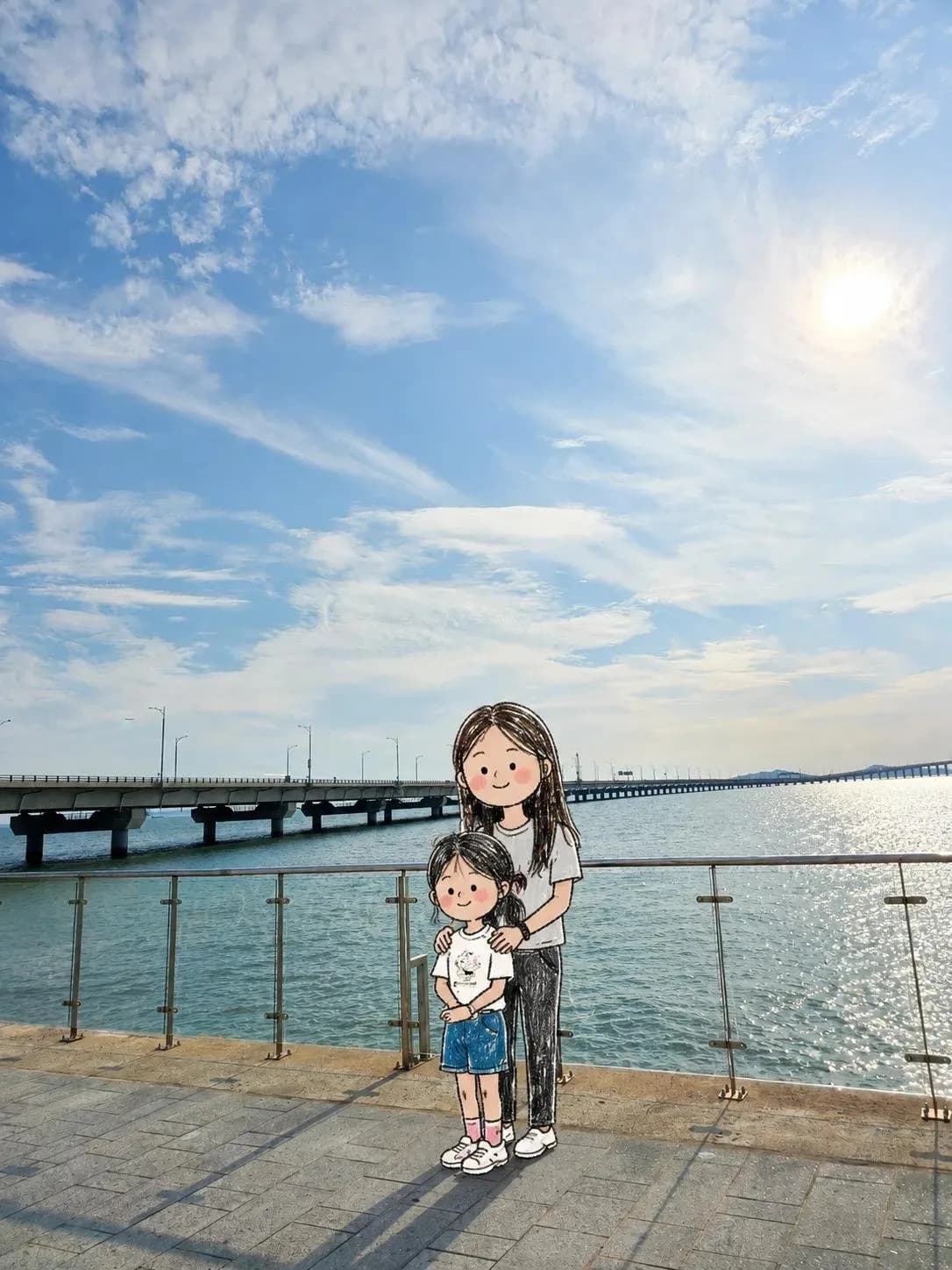 Adorable Doodle Character Transformation in Photo AI photo prompt example on PromptKosh
