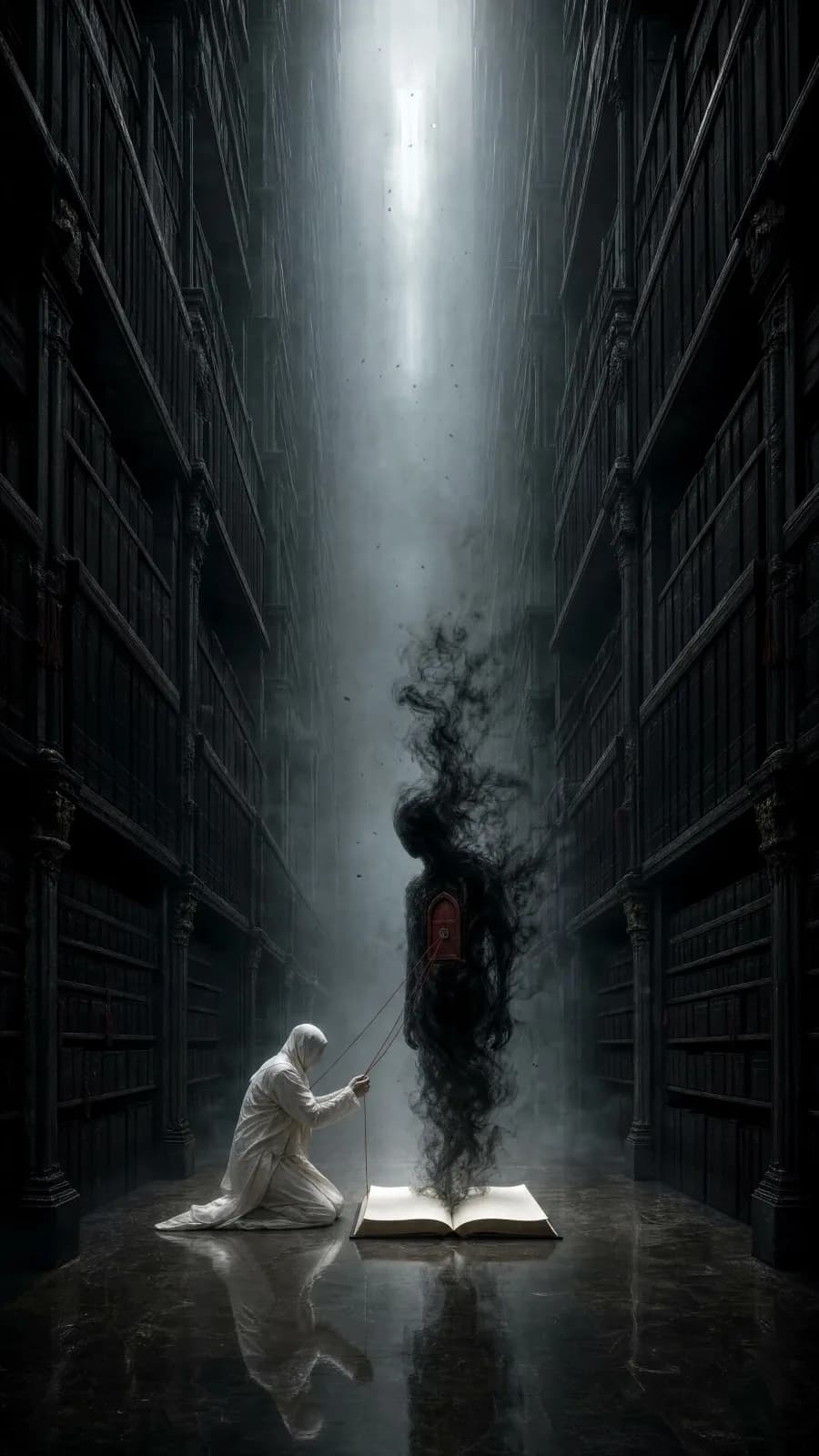 Dark Surrealist Underground Archive Concept Poster AI photo prompt example on PromptKosh